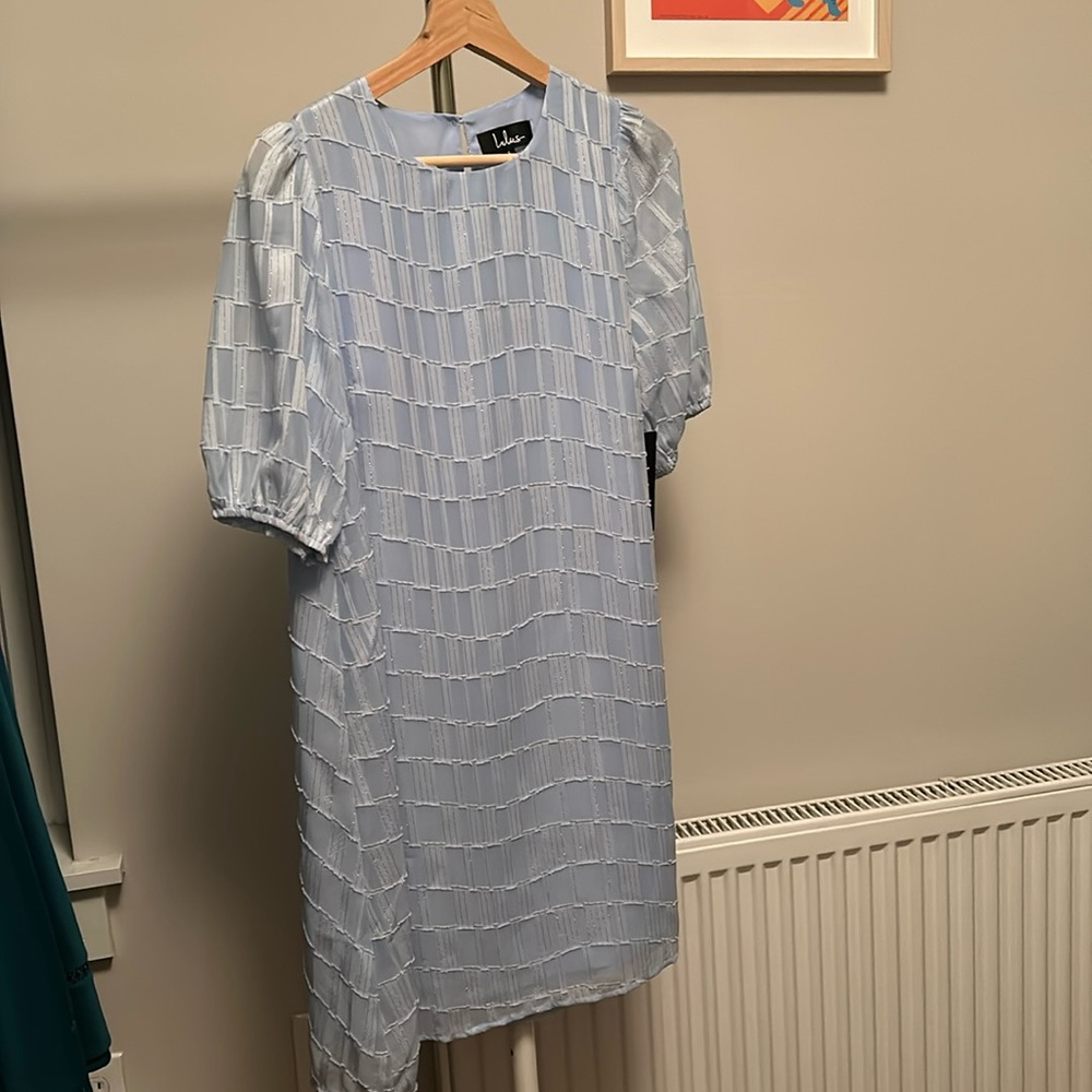 Blue and Gold Lulu’s Shift Dress